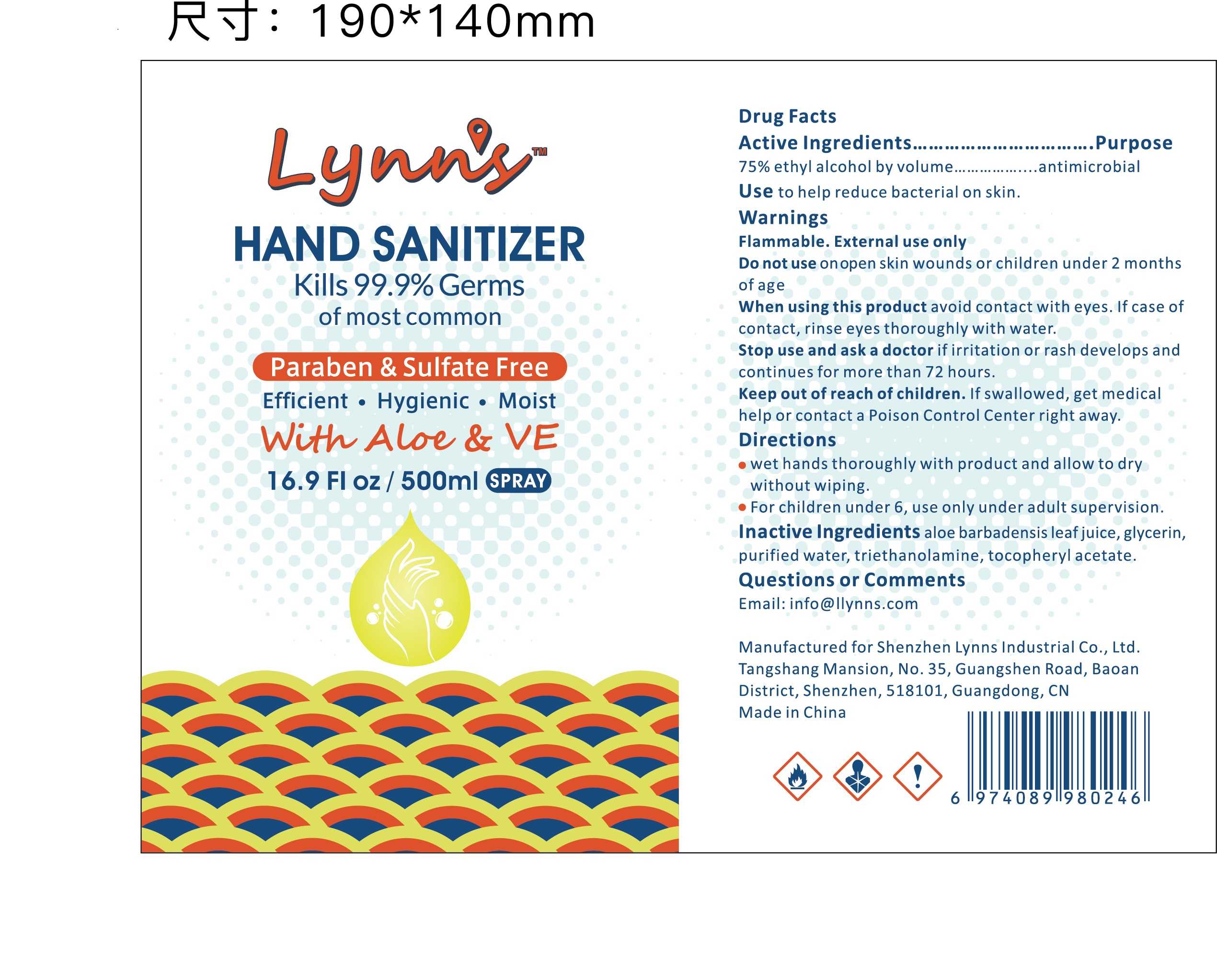 81422-009-00--Hand Sanitizer Spray 500ml