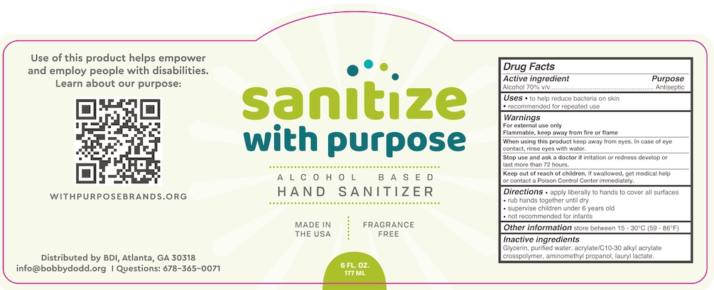 Sanitize with purpose 6 oz