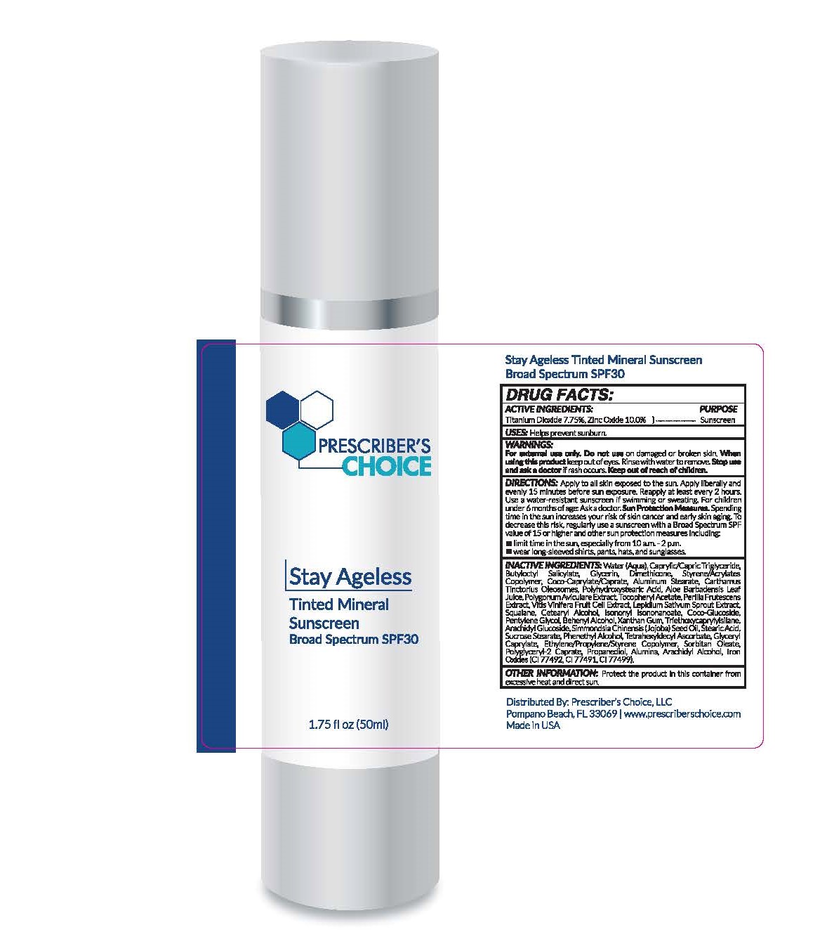 Stay Ageless Tinted Mineral Sunscreen Broad Spectrum SPF 30