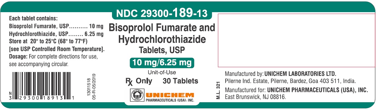 Bisoprolol Fumarate and Hydrochlorothiazide Tablets USP 10 mg/6.25 mg