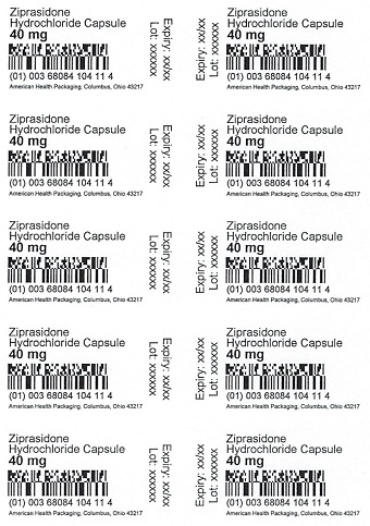 40 mg Ziprasidone HCl Capsule Blister