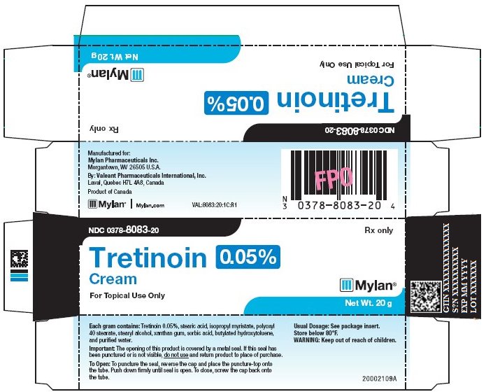 Tretinoin Cream 0.05% Carton Label