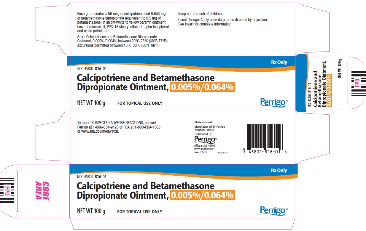 Calcipotriene and Betamethasone Dipropionate Ointment, 0.005%/0.064% 100 gram Carton
