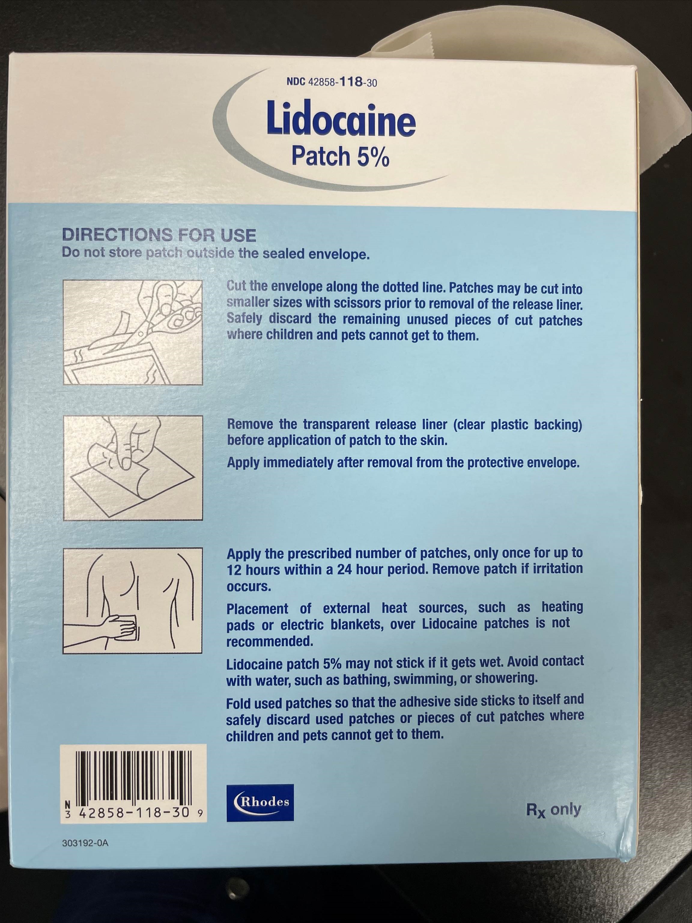 Lidocane Patch Instructions