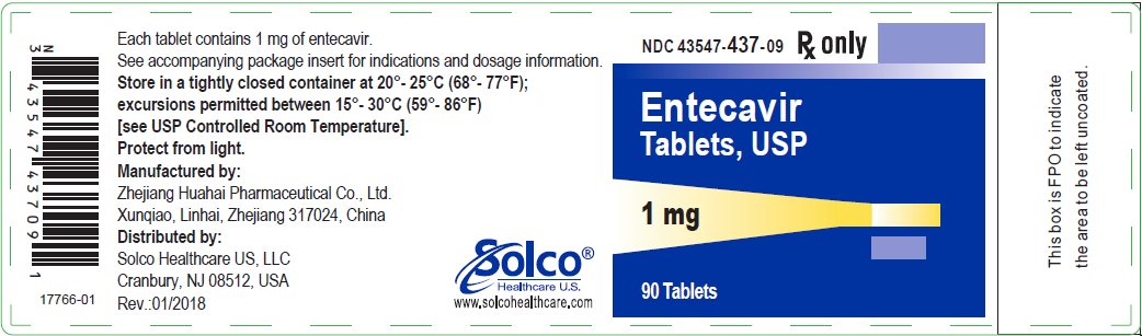 Entecavir Tablets  1 mg - 90 tablets