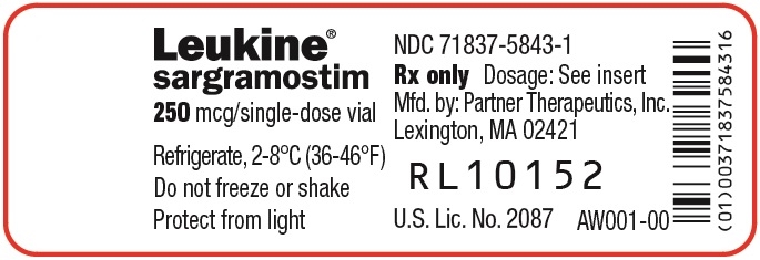 250 mcg Lyophilized Powder for Injection Vial Label