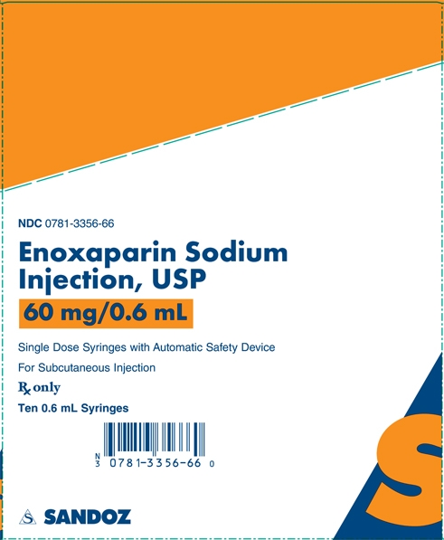 Enoxaparin Sodium 60 mg per 0.6 mL Syringe Carton