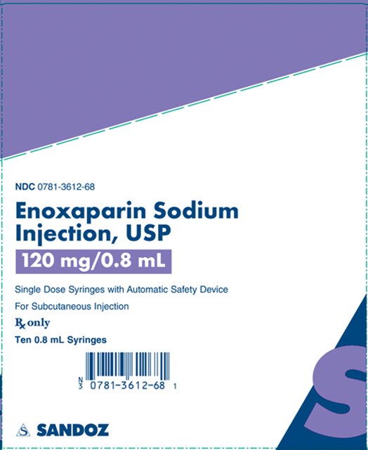 Enoxaparin Sodium 120 mg per 0.8 mL Syringe Carton