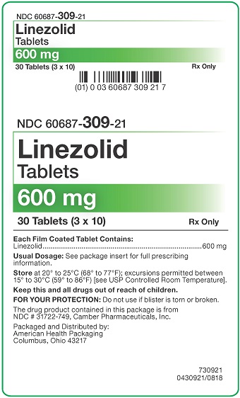 600 mg Linezolid Tablets Carton