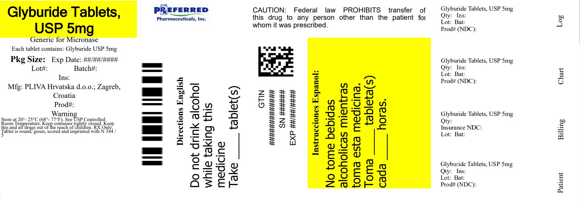 Glyburide Tablets USP 5mg 
