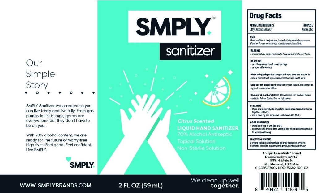 SMPLY 70 Citrus Liquid Hand Sanitizer
