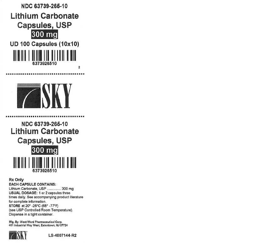 Lithium Carbonate Capsules 300mg label