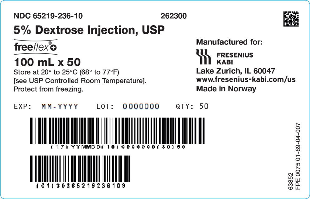 PACKAGE LABEL - PRINCIPAL DISPLAY – 5% Dextrose 100 mL Case Label
