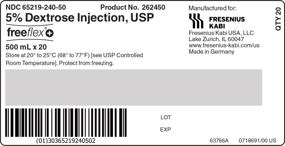 PACKAGE LABEL - PRINCIPAL DISPLAY – 5% Dextrose 500 mL Case Label

