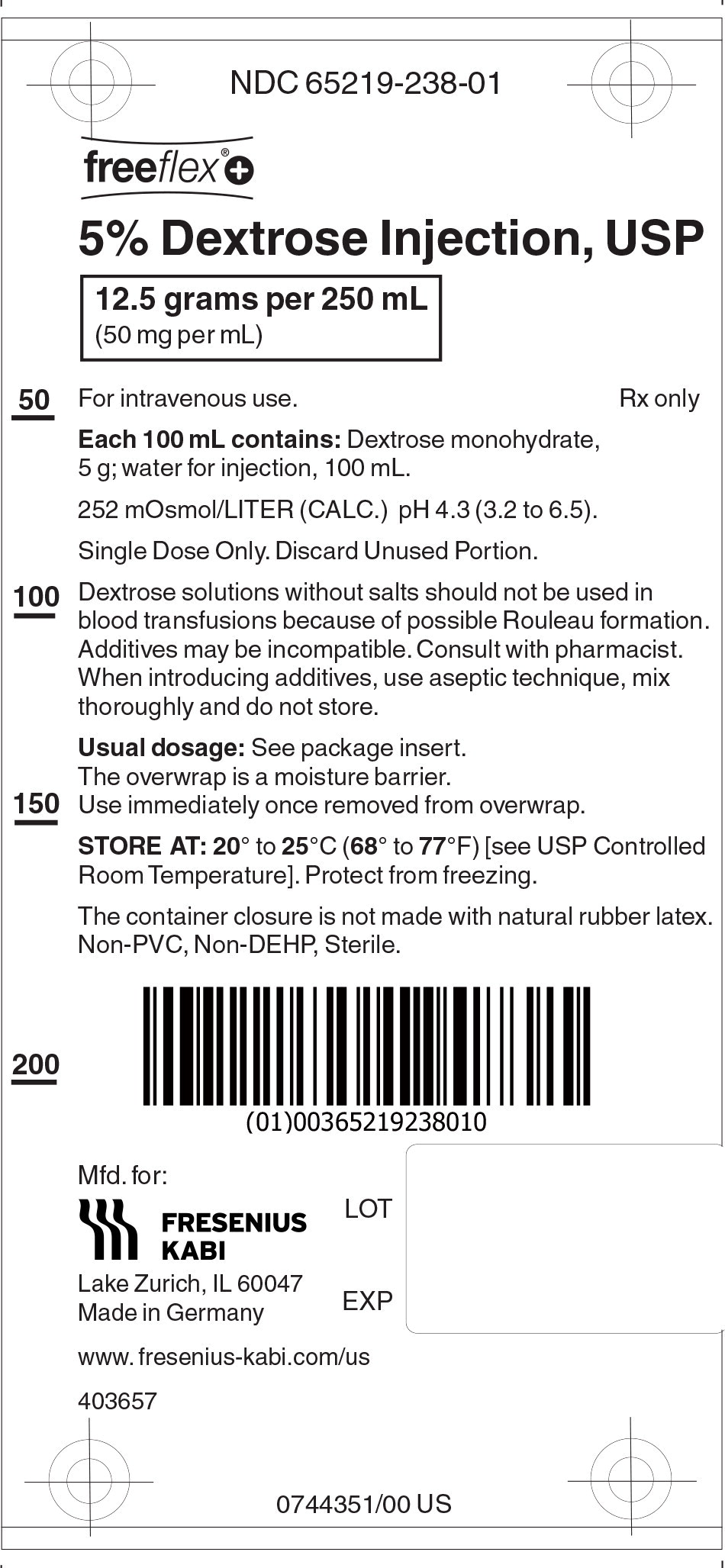 PACKAGE LABEL - PRINCIPAL DISPLAY – 5% Dextrose 50 mL Case Label
