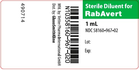 Sterile Diluent 1ml label