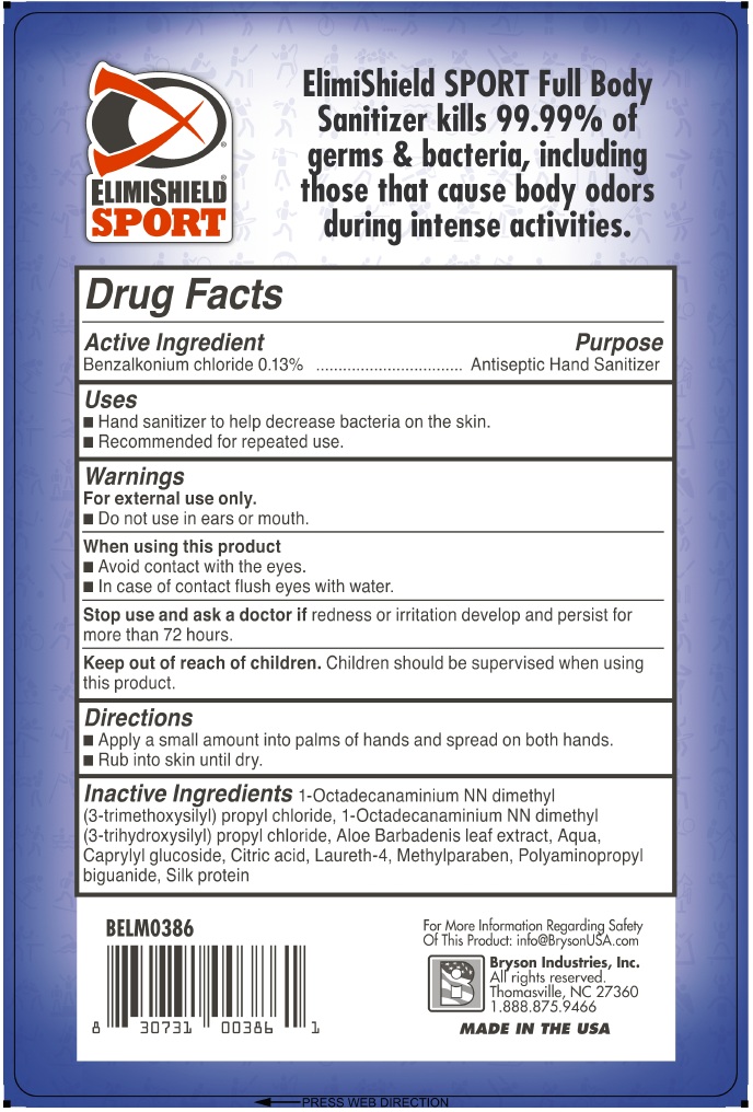 ElimiShield Sport Alcohol-Free Full Body sanitizer drug facts