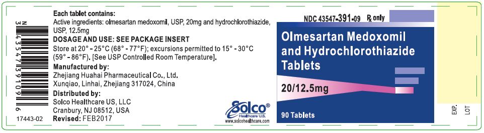 Container Label 20 mg/12.5 mg 90 tablets