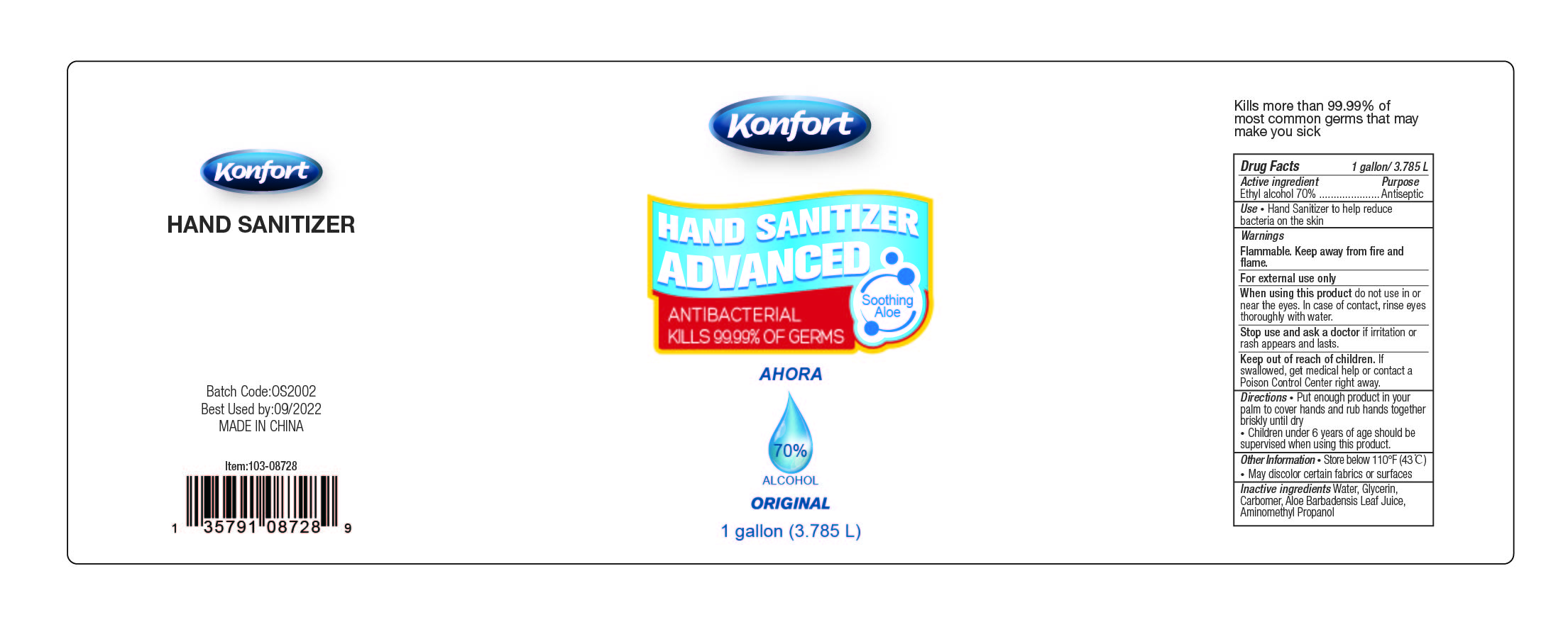 image of hand sanitizer 3785ml
