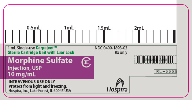 PRINCIPAL DISPLAY PANEL - 10 mg/mL Cartridge Label