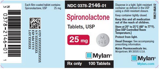 Spironolactone Tablets, USP 25 mg Bottle Label