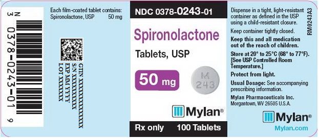 Spironolactone Tablets, USP 50 mg Bottle Label