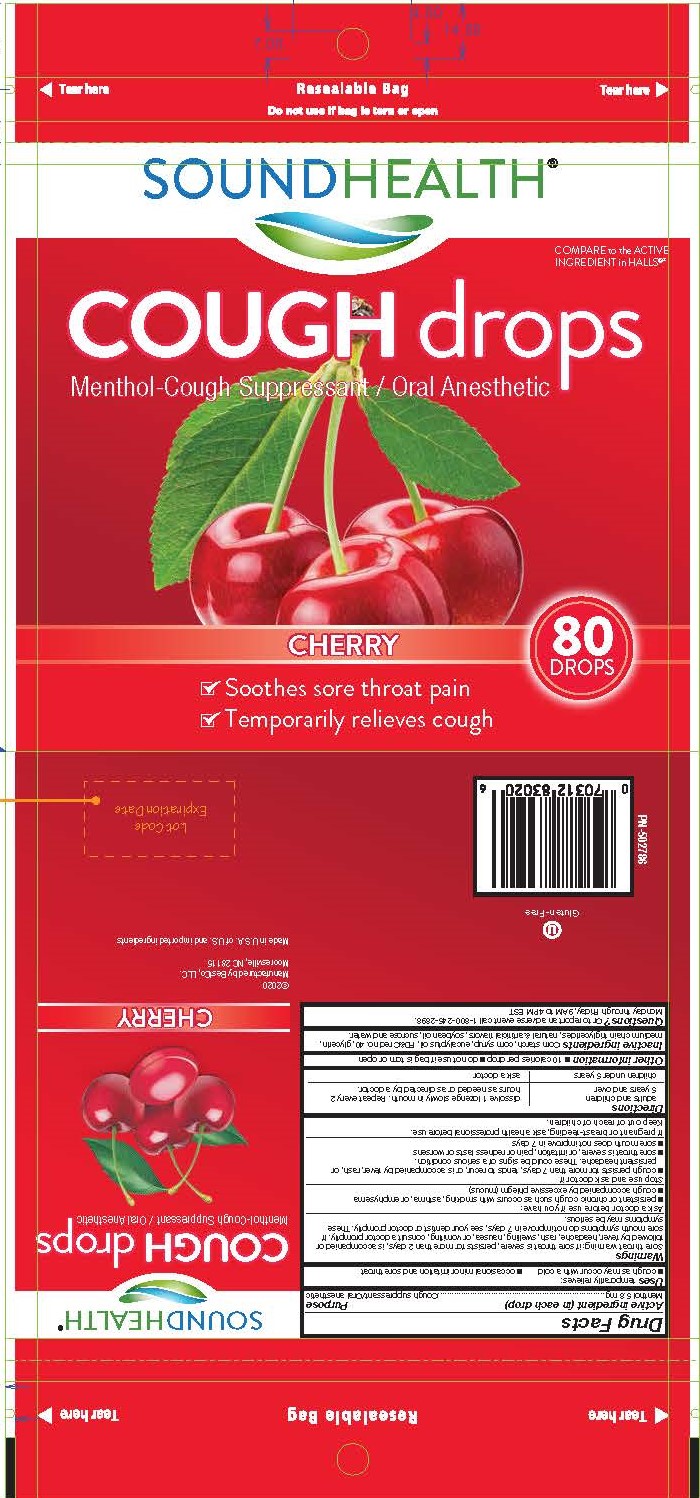 SoundHealth Cherry 80ct Cough Drops