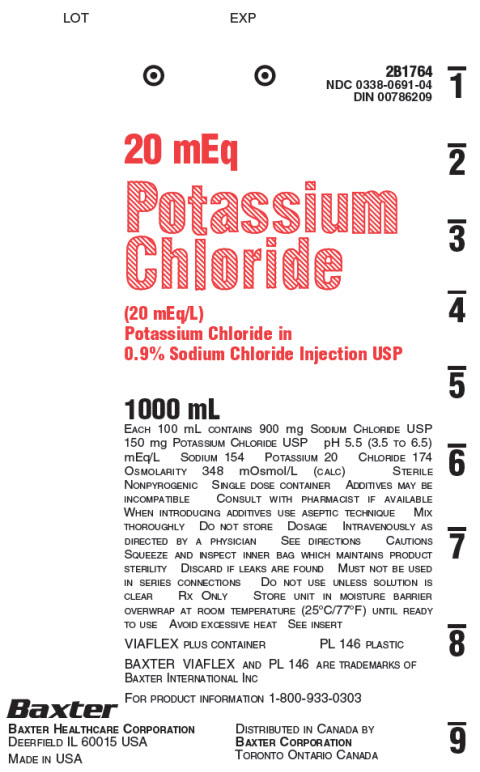 Potassium Chloride in Sodium Chloride Representative Container Label NDC: <a href=/NDC/0338-0691-04>0338-0691-04</a>