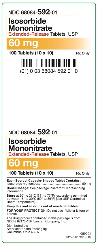 60 mg Isosorbide Mononitrate ER Tablets Carton
