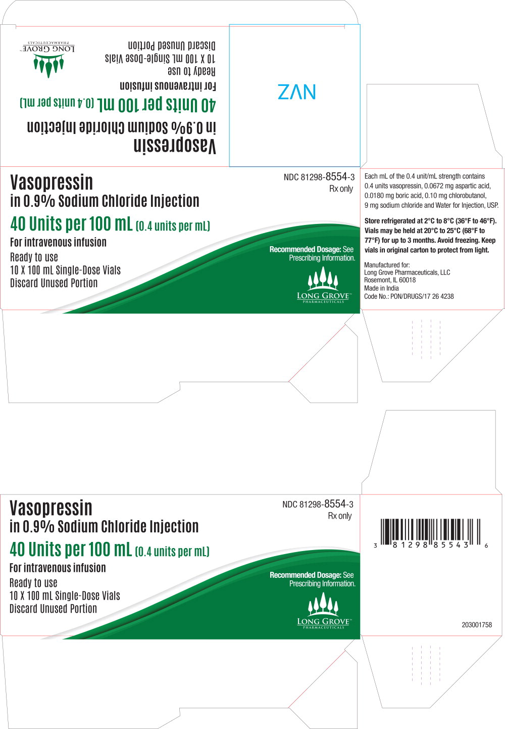 Principal Display Panel – 40 Units per 100 mL Carton Label
