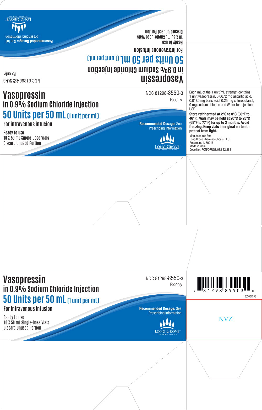 Principal Display Panel – 50 Units per 50 mL Carton Label
