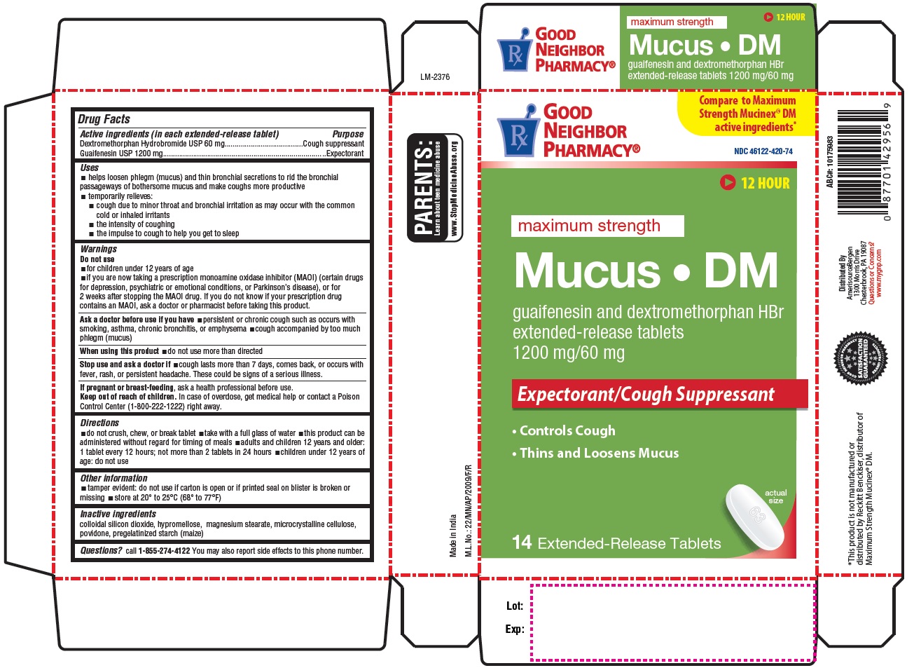 PACKAGE LABEL-PRINCIPAL DISPLAY PANEL - 1200 mg/60 mg (14 Tablet Carton Label)