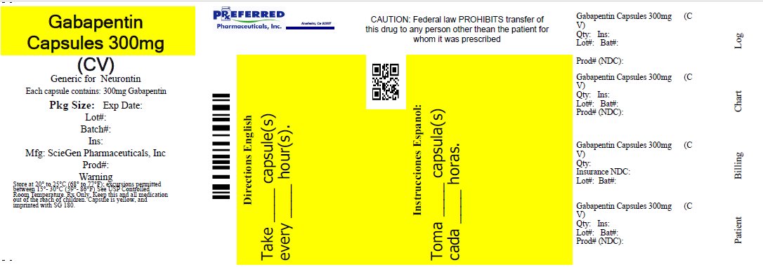 Gabapentin Capsules 300mg      CV