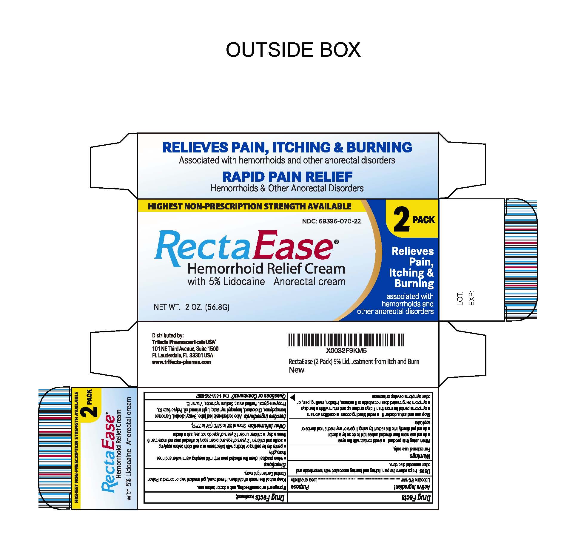 Recta ease Hemorrhoidal Relief Cream 1oz 2pk_box CDER 120125