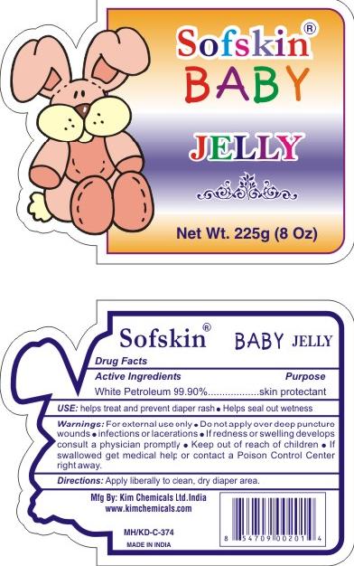 Principal Display Panel
Sofskin Baby Jelly
Net Wt. 225g (8 Oz)