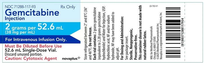 Principal Display Panel – Gemcitabine Injection 2 gram Vial Label