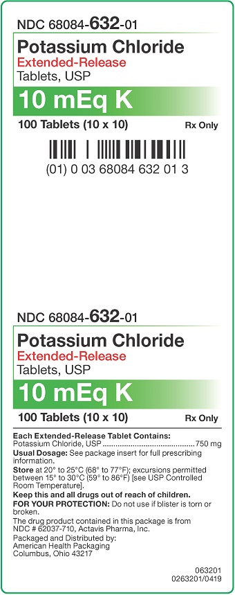 10 mEq K Potassium Chloride ER Tablets Carton