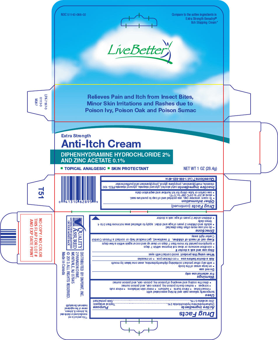 LIVE BETTER ANTI-ITCH- diphenhydramine hydrochloride and zinc acetate cream