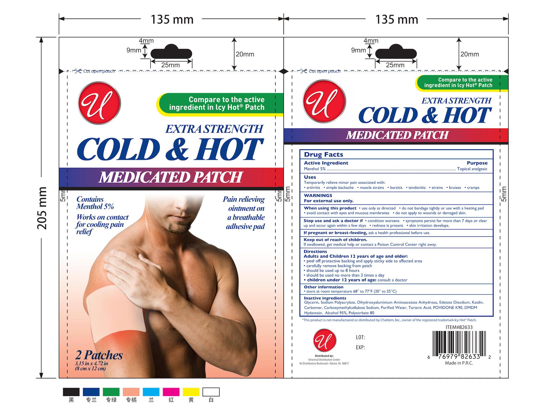 5% Menthol Pain Relief Patch (2 Patches/Pouch) NDC: <a href=/NDC/52000-422-41>52000-422-41</a>