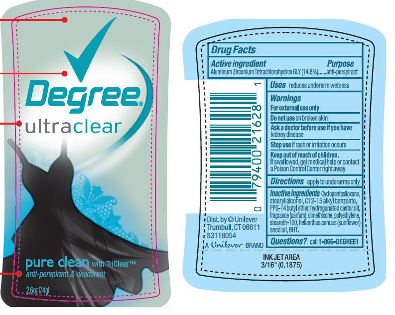 Degree Ultraclear Pure Clean 2.6 oz PDP