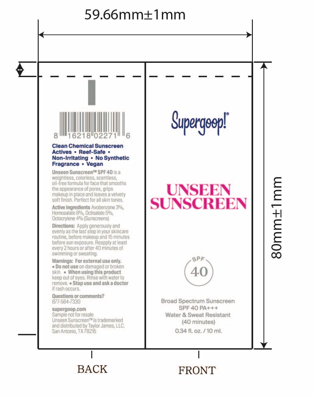 unseen sunscreen 40 tube
