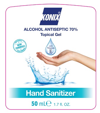 Konix %70 hand sanitizer gel 50 ml