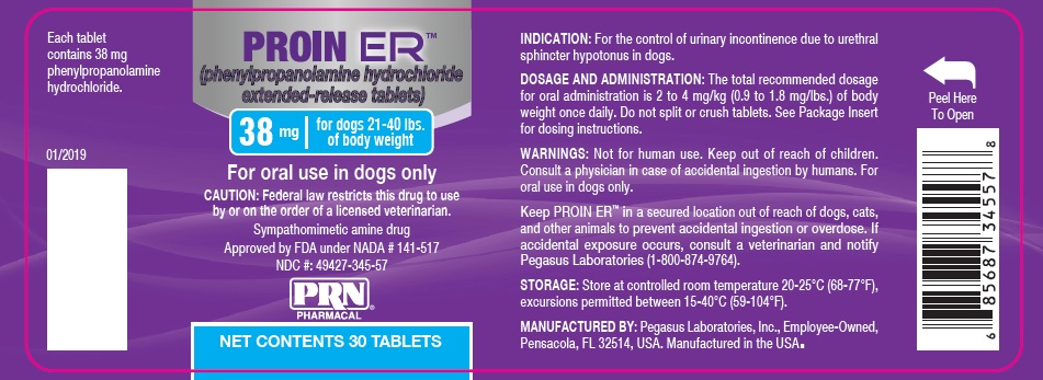Proin ER 38 mg 30 ct label