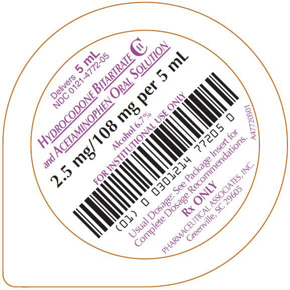 5 mL unit dose cup label