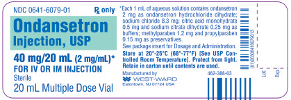 Ondansetron Injection, USP 40 mg/20 mL (2 mg/mL) 20 mL Multiple Dose Vial