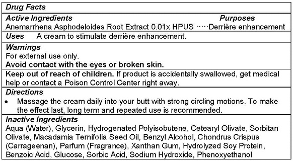 iDrug Facts_Perfect Butt Booster Creammage description
