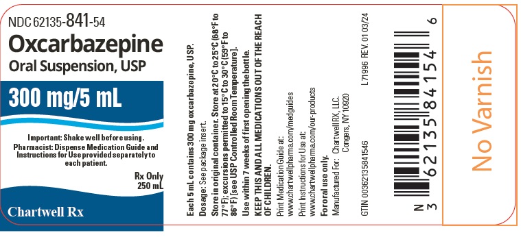 Oxcarbazepine Oral Suspension, USP 300 mg/5 mL - NDC: <a href=/NDC/62135-841-54>62135-841-54</a> - 250 mL Bottle Label