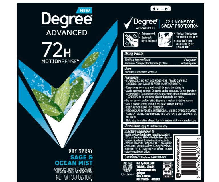 Degree Sage Ocean Mist Dry Spray AP Deo