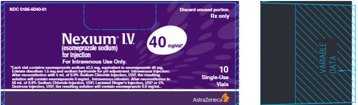 Nexium I.V. 40mg single dose vial carton