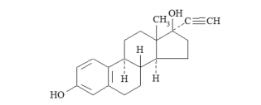 The structural formula for ethinyl estradiol is [19-Norpregna-1,3,5(10)-trien-20-yne-3,17-diol, (17)-].